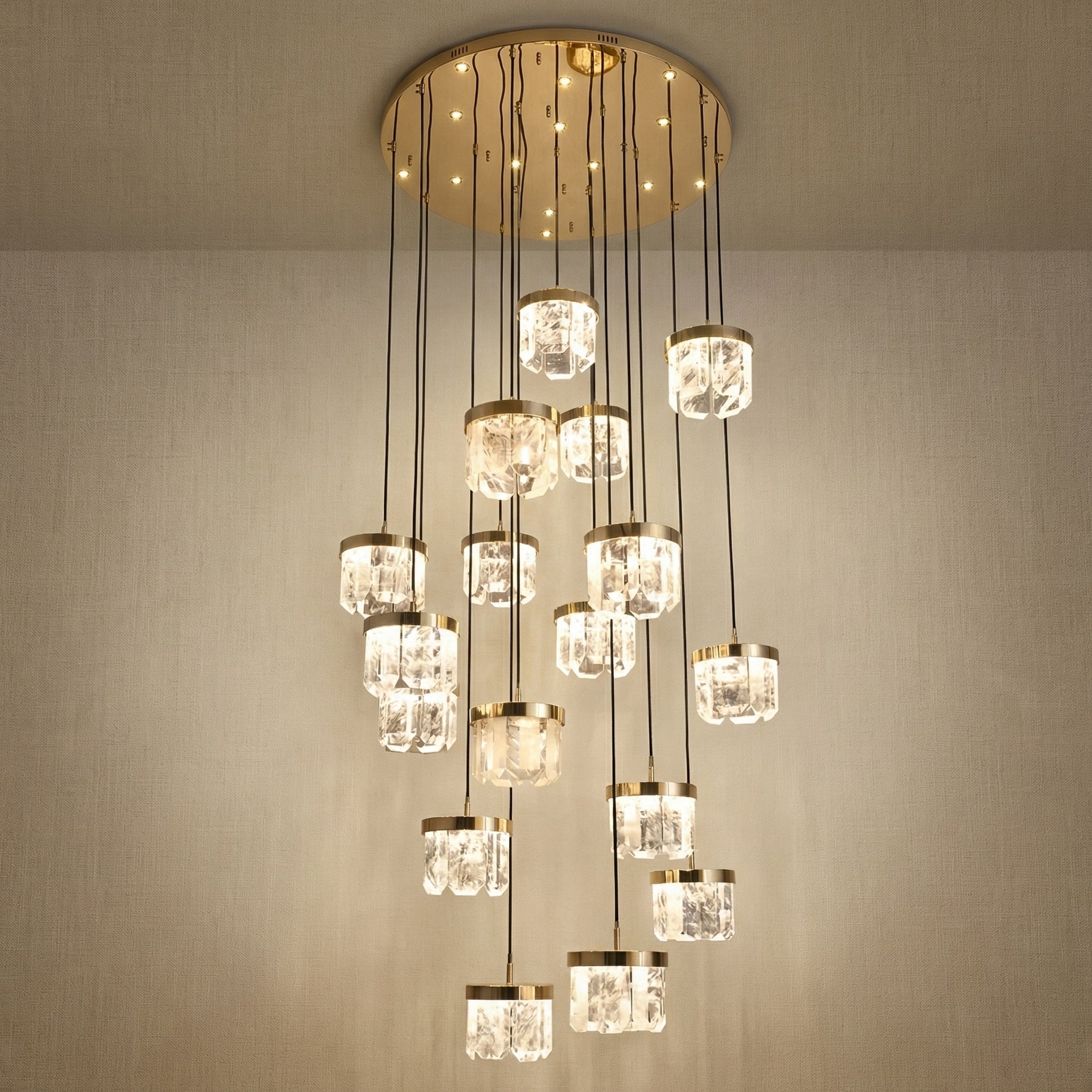 Yiosi Series Crystal Celling lamp Style A - 39" (Dia 1000mm)