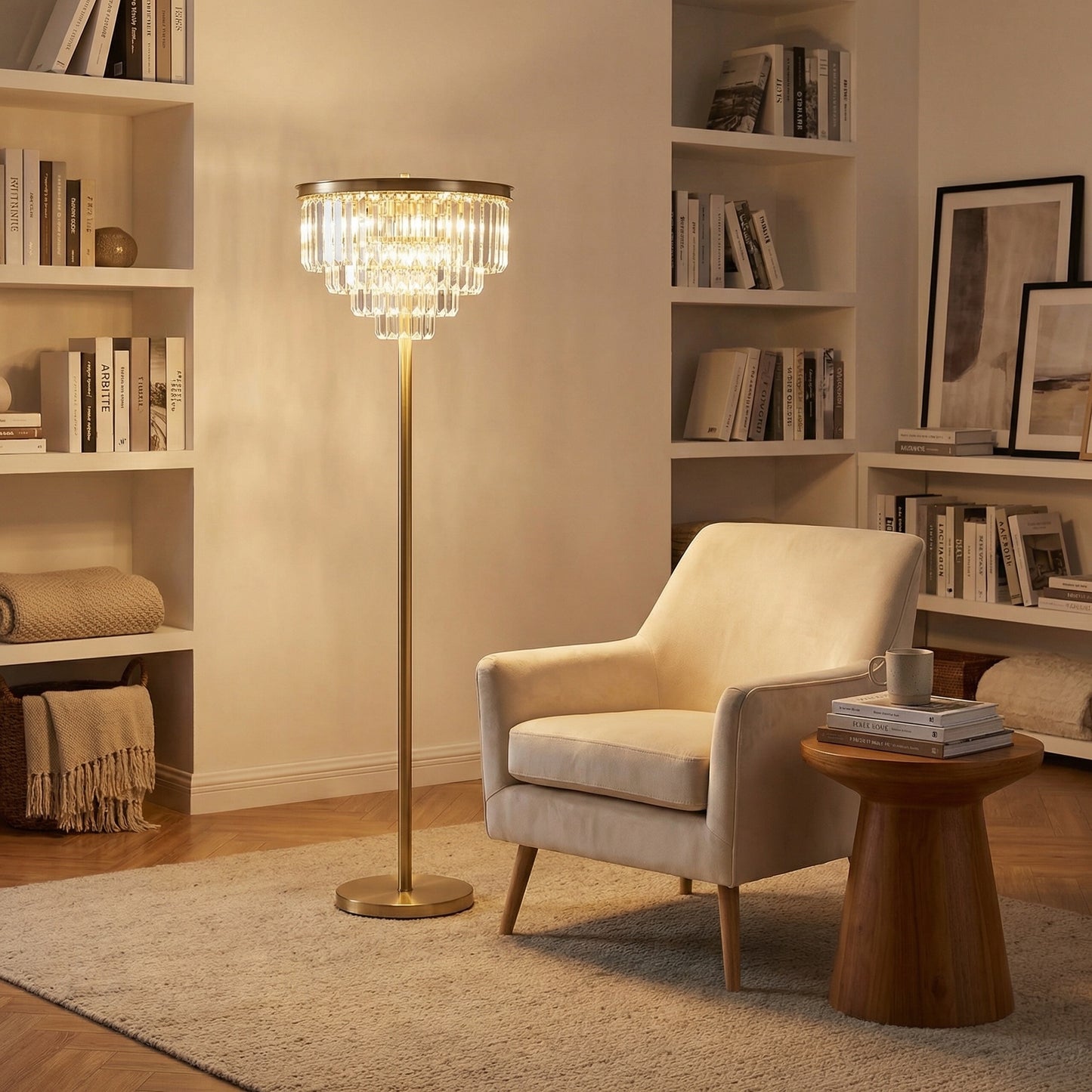 Yiosi Series Crystal Floor Lamp Style A - scene-1