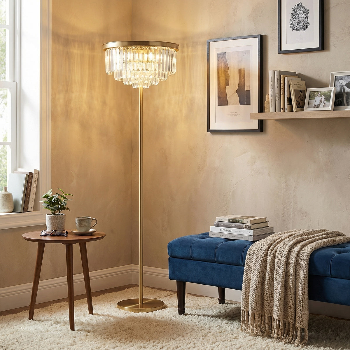 Yiosi Series Crystal Floor Lamp Style A - scene-3