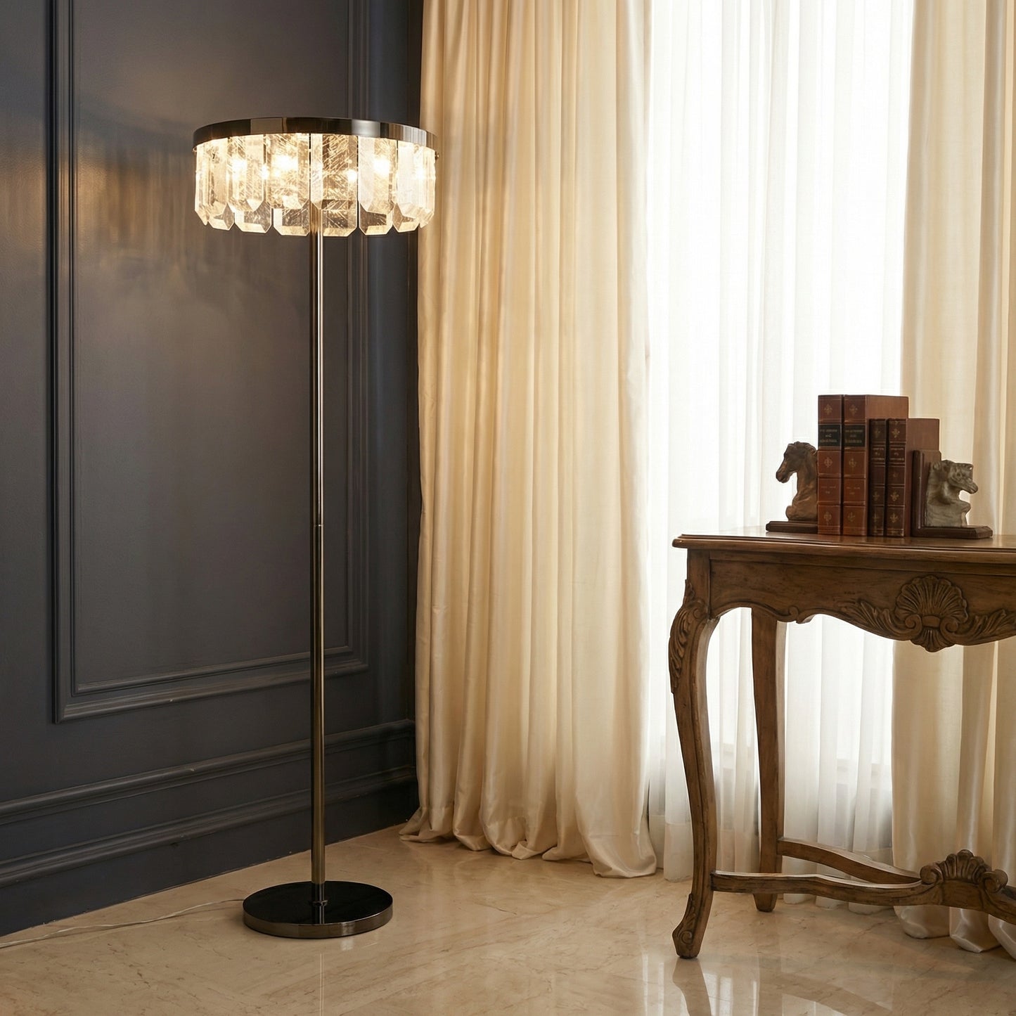 Yiosi Series Crystal Floor Lamp Style B - scene-2