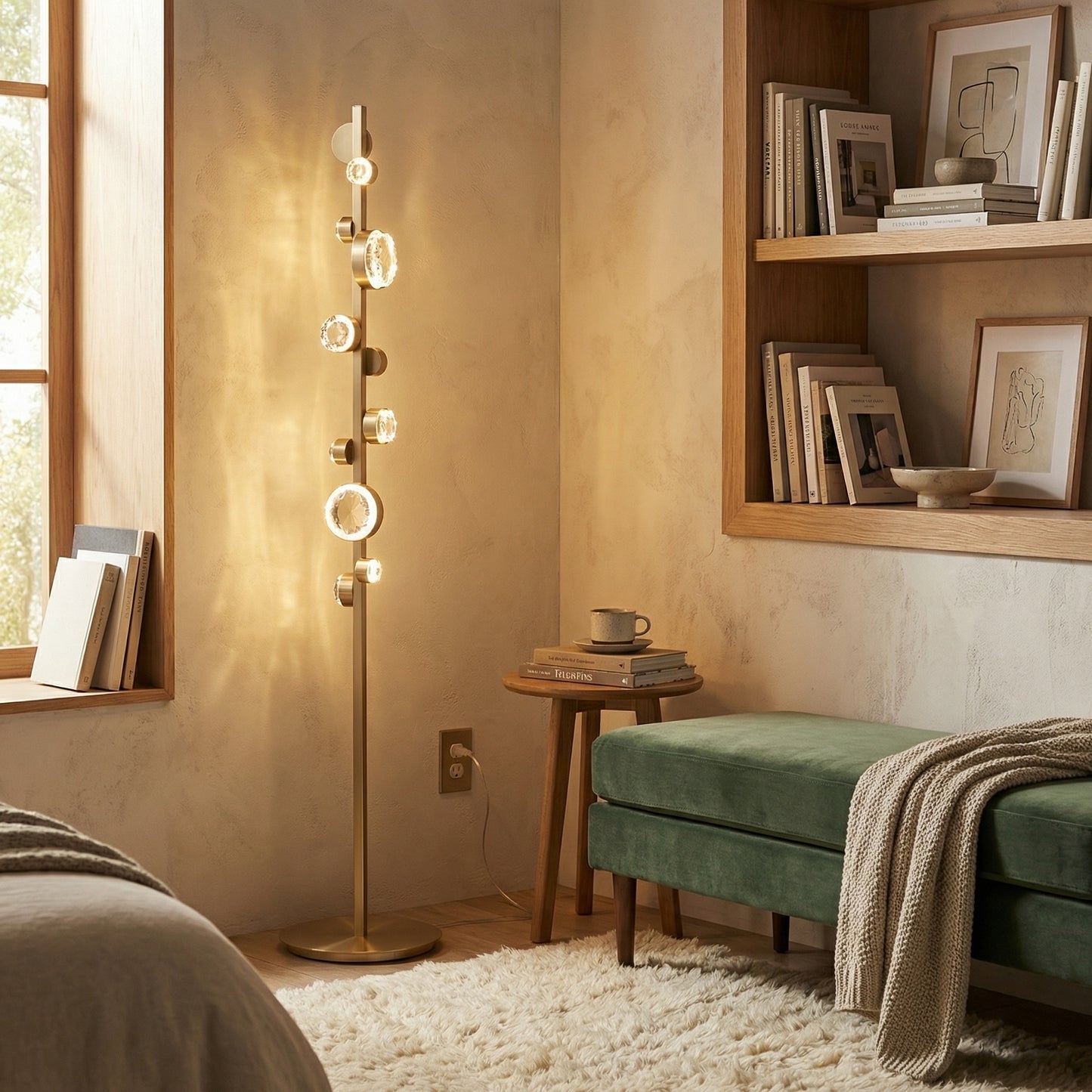 Yiosi Series Crystal Floor Lamp Style C - scene-3