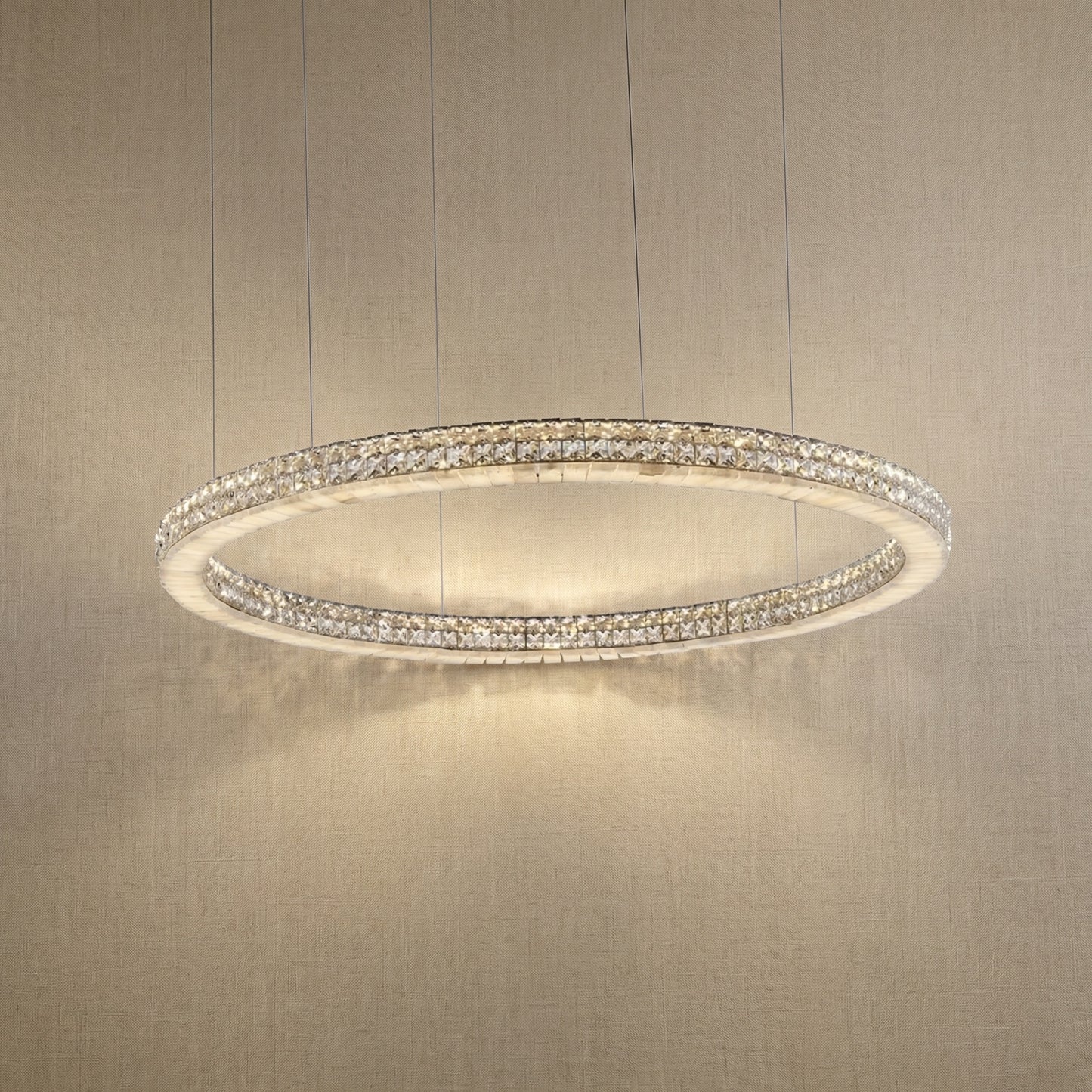 Yiosi Series Crystal Pendant Light 39" - 39" (Dia 1000mm)