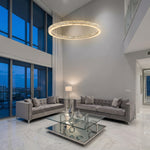 Yiosi Series Crystal Pendant Light 39" - scene-1