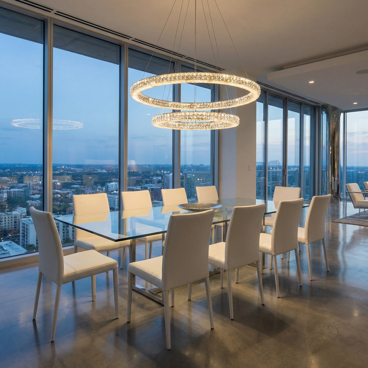 Yiosi Series Crystal Pendant Light 39" - scene-2