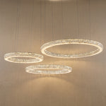 Yiosi Series Crystal Pendant Light 39" - 39" (Dia 1000mm) Style B