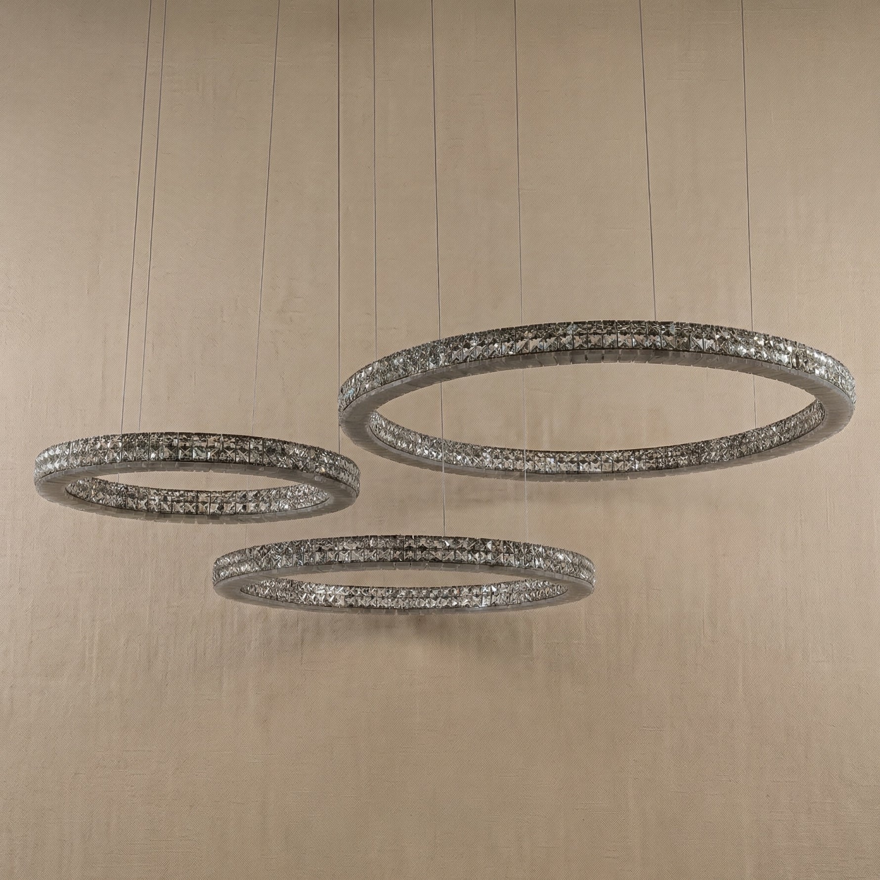 Yiosi Series Crystal Pendant Light 39" - dark