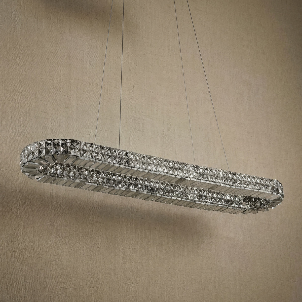 Yiosi Series Crystal Pendant Light 39" - dark