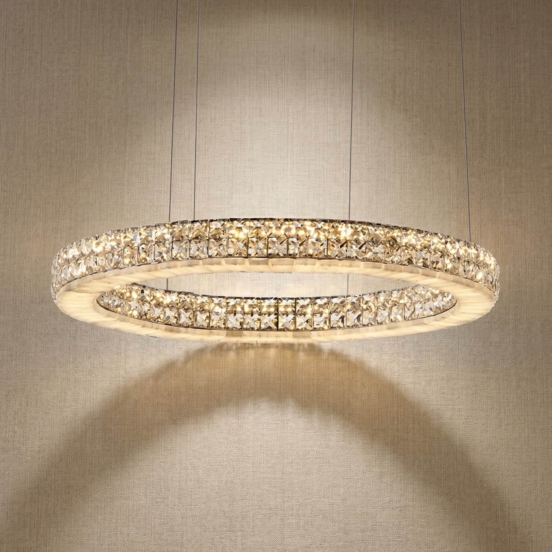 Yiosi Series Crystal Pendant Light 39" - 24" (Dia 600mm)