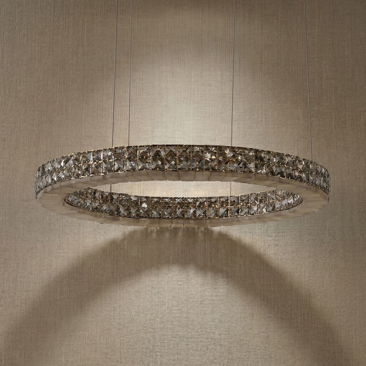 Yiosi Series Crystal Pendant Light 39" - dark