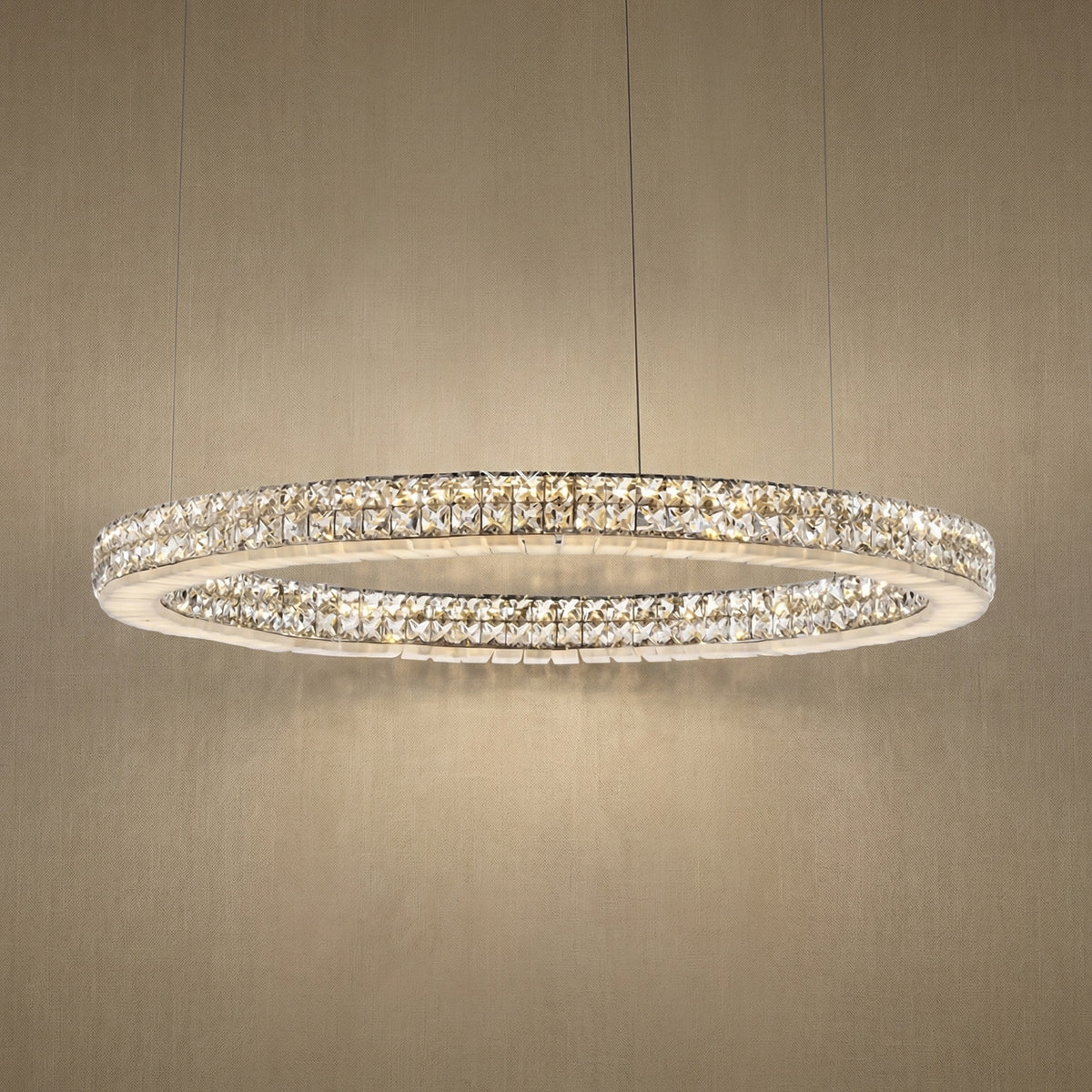 Yiosi Series Crystal Pendant Light 39" - 31" (Dia 800mm)