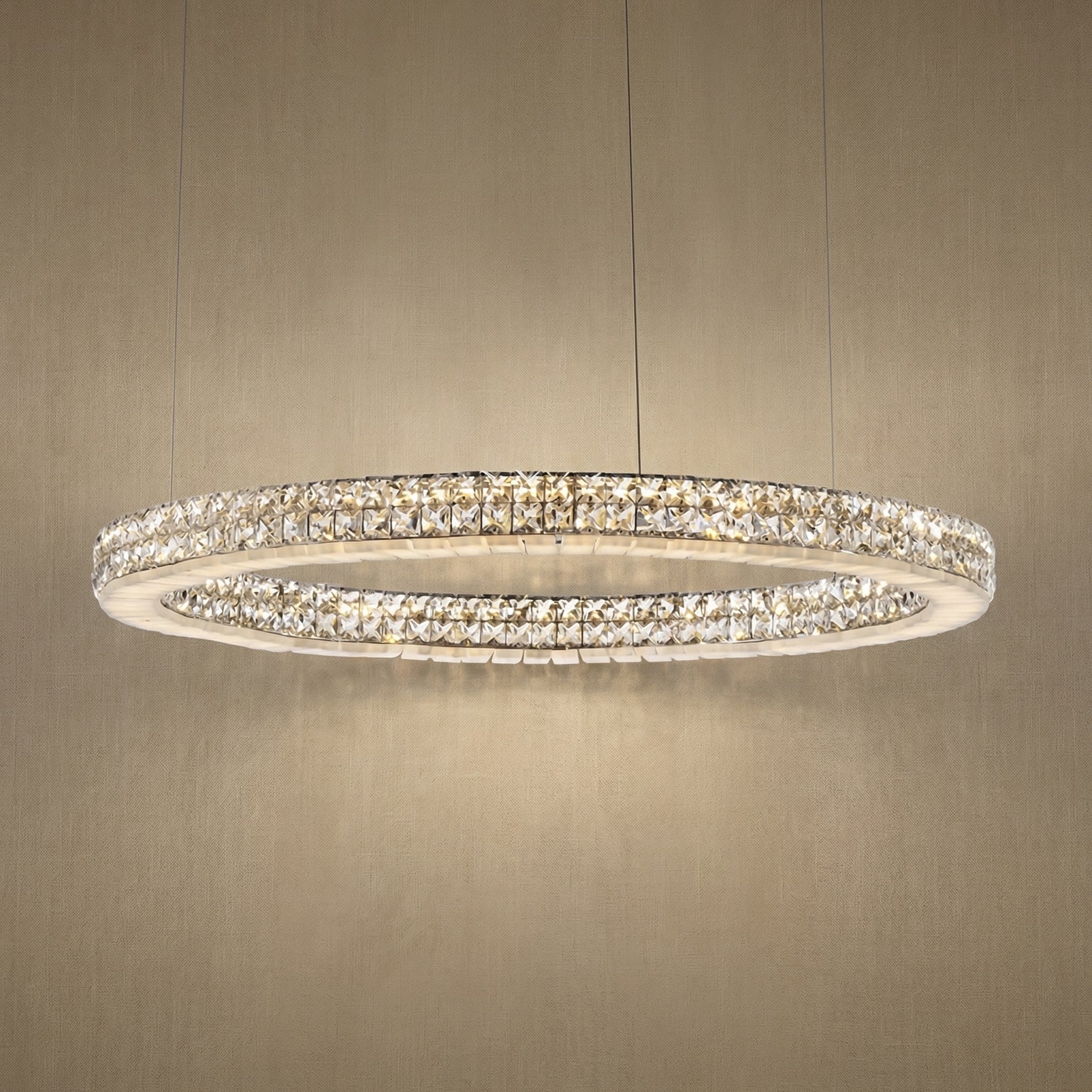 Yiosi Series Crystal Pendant Light 39" - 31" (Dia 800mm)