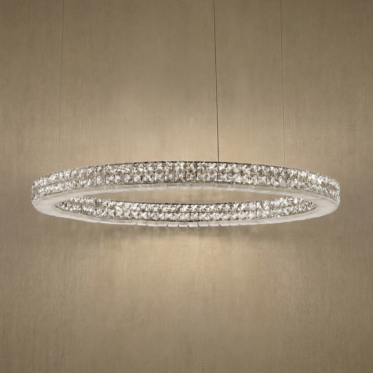Yiosi Series Crystal Pendant Light 39" - dark