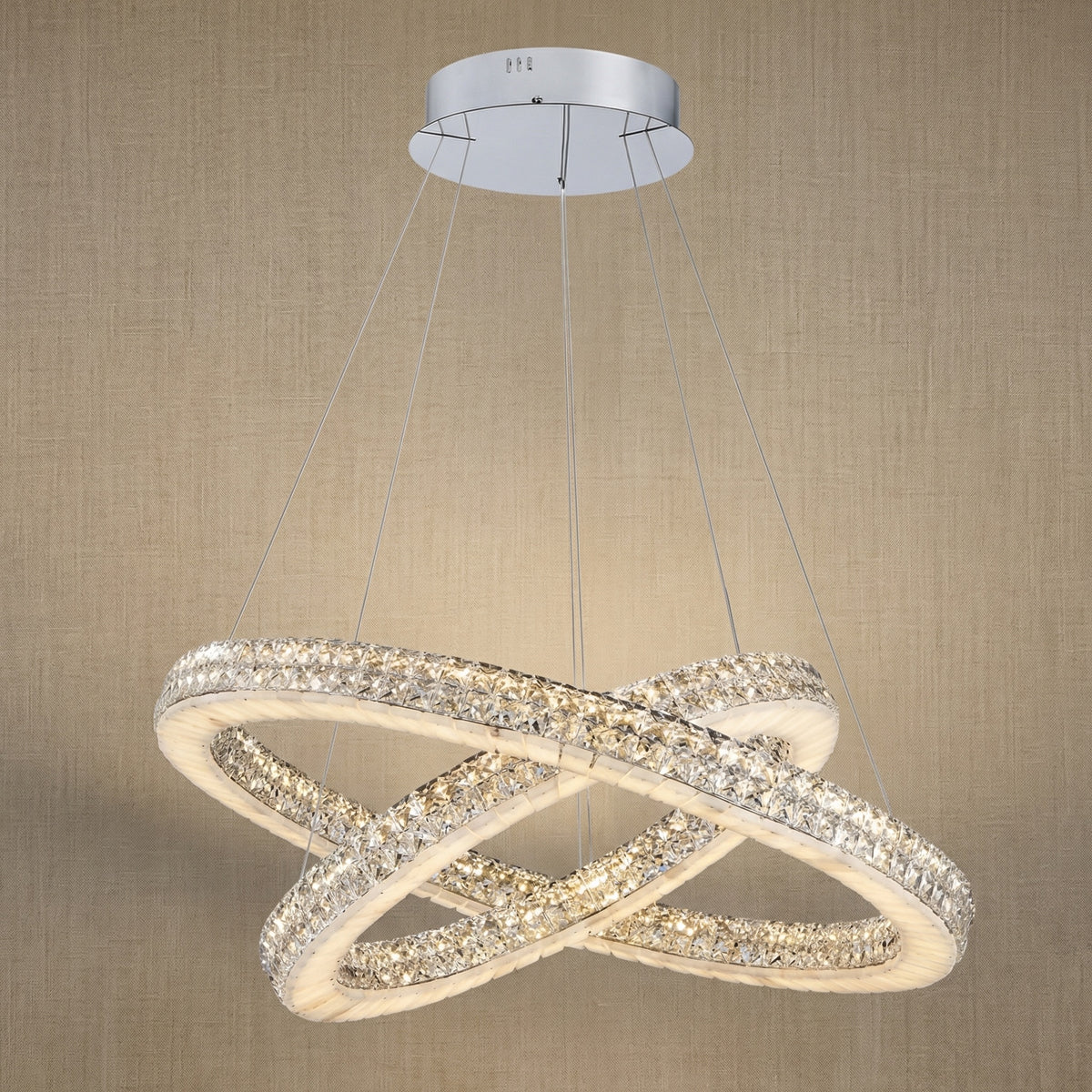 Yiosi Series Crystal Pendant Light 39" - 31" (Dia 800mm) Style B