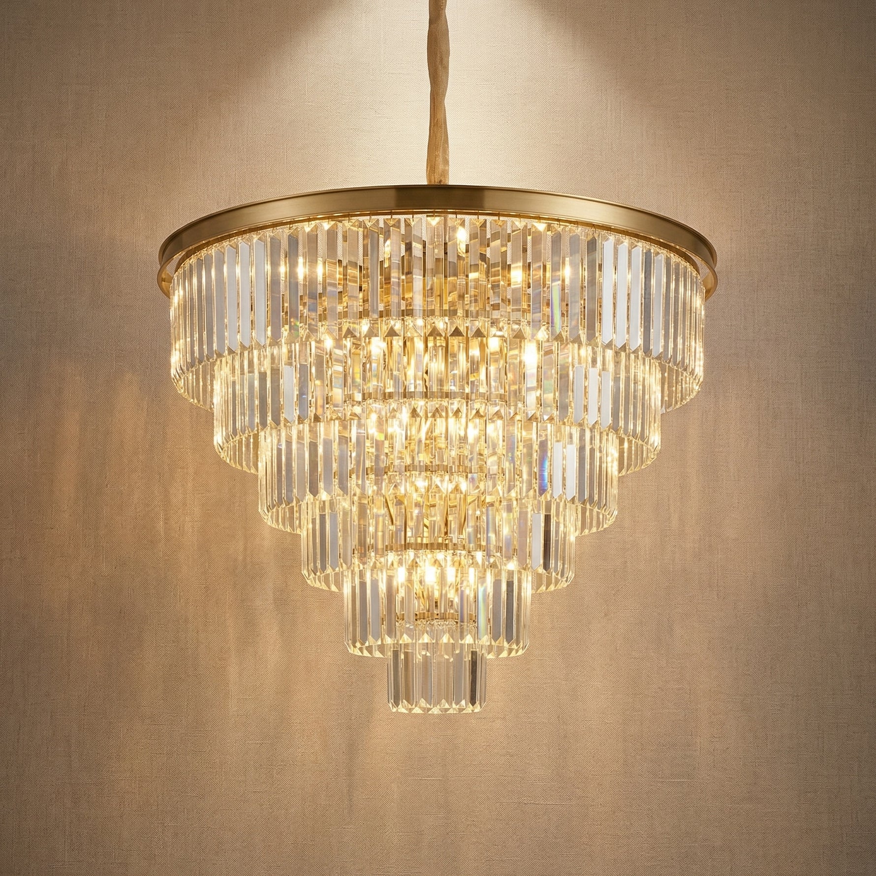 Yiosi Series Crystal Pendant Light Style A - 31" (Dia 800mm)