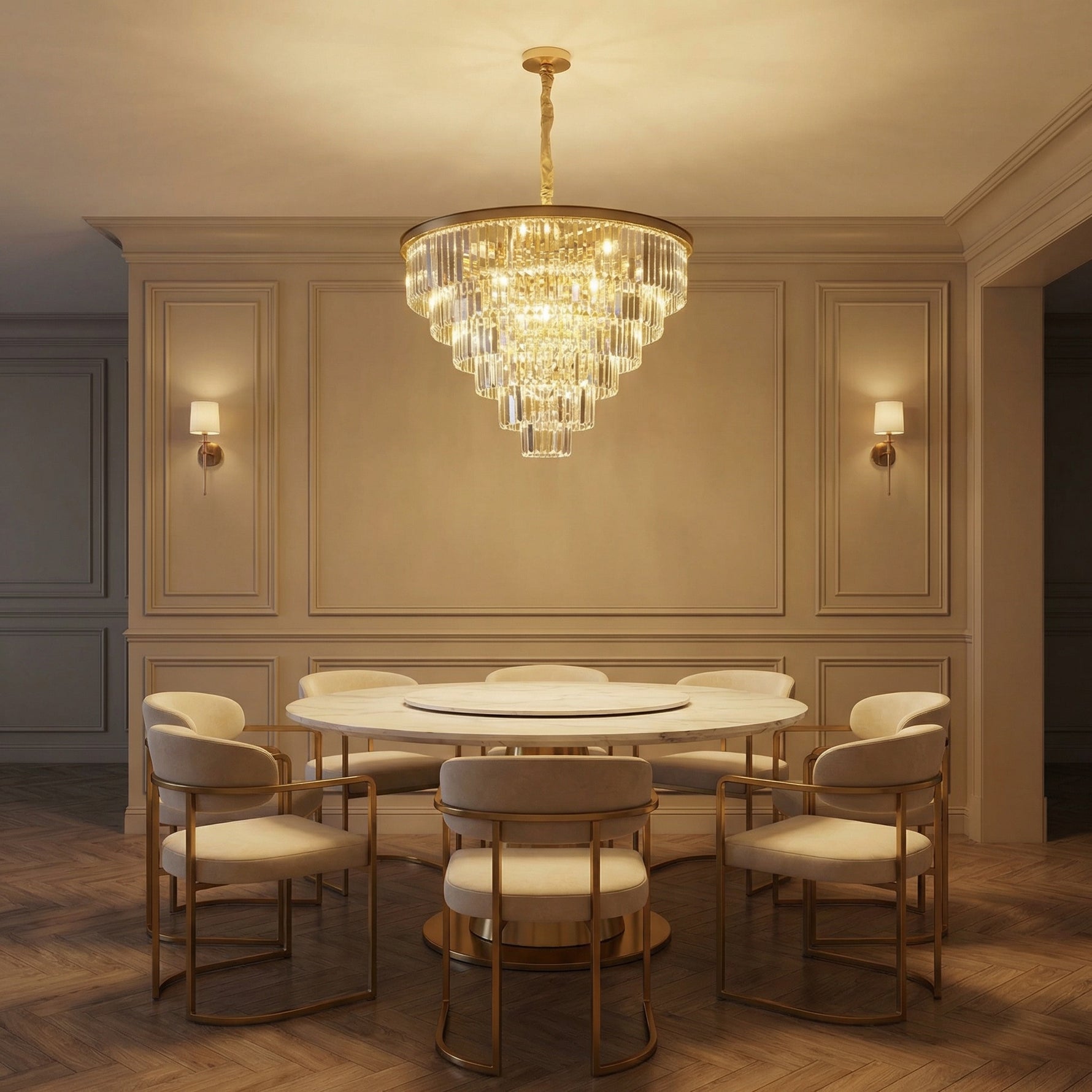 Yiosi Series Crystal Pendant Light Style A - scene-1