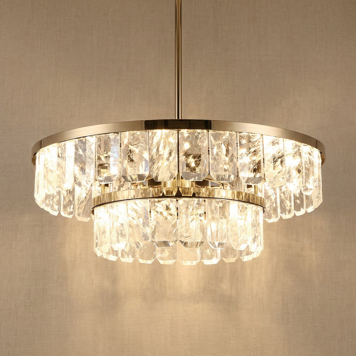 Yiosi Series Crystal Pendant Light Style B - 39" (Dia 1000mm) Style B