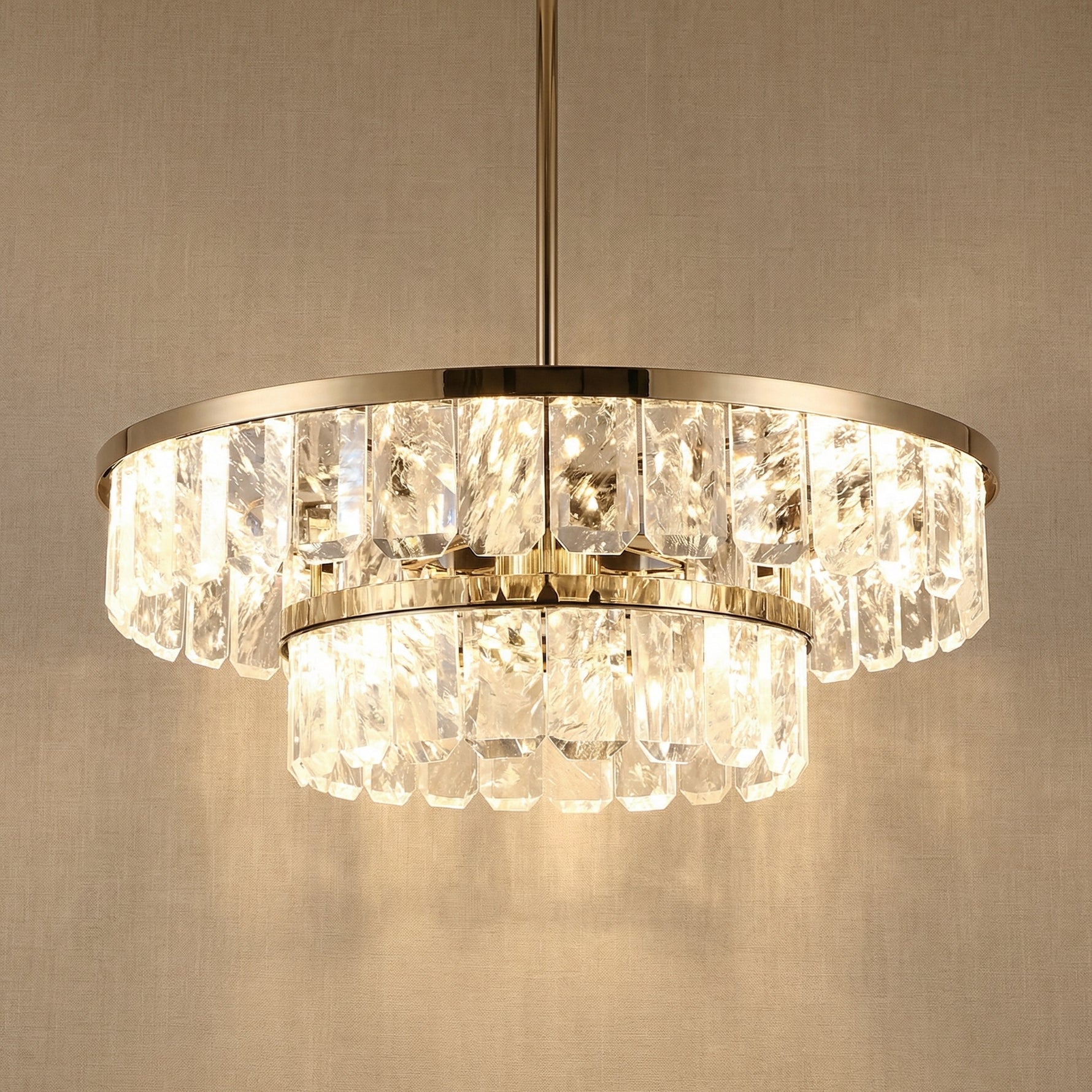 Yiosi Series Crystal Pendant Light Style B - 39" (Dia 1000mm) Style B