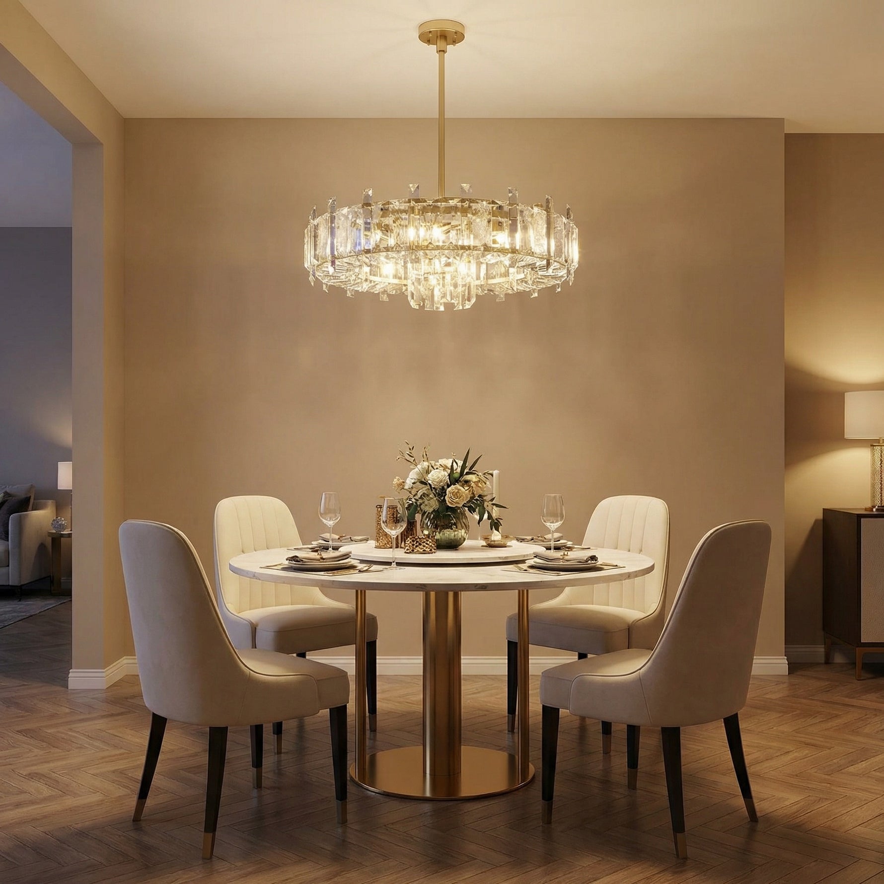Yiosi Series Crystal Pendant Light Style C - scene-1