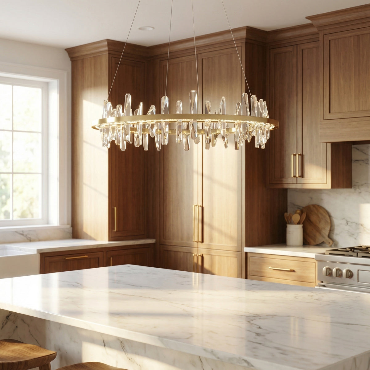 Yiosi Series Crystal Pendant Light Style E - scene-2