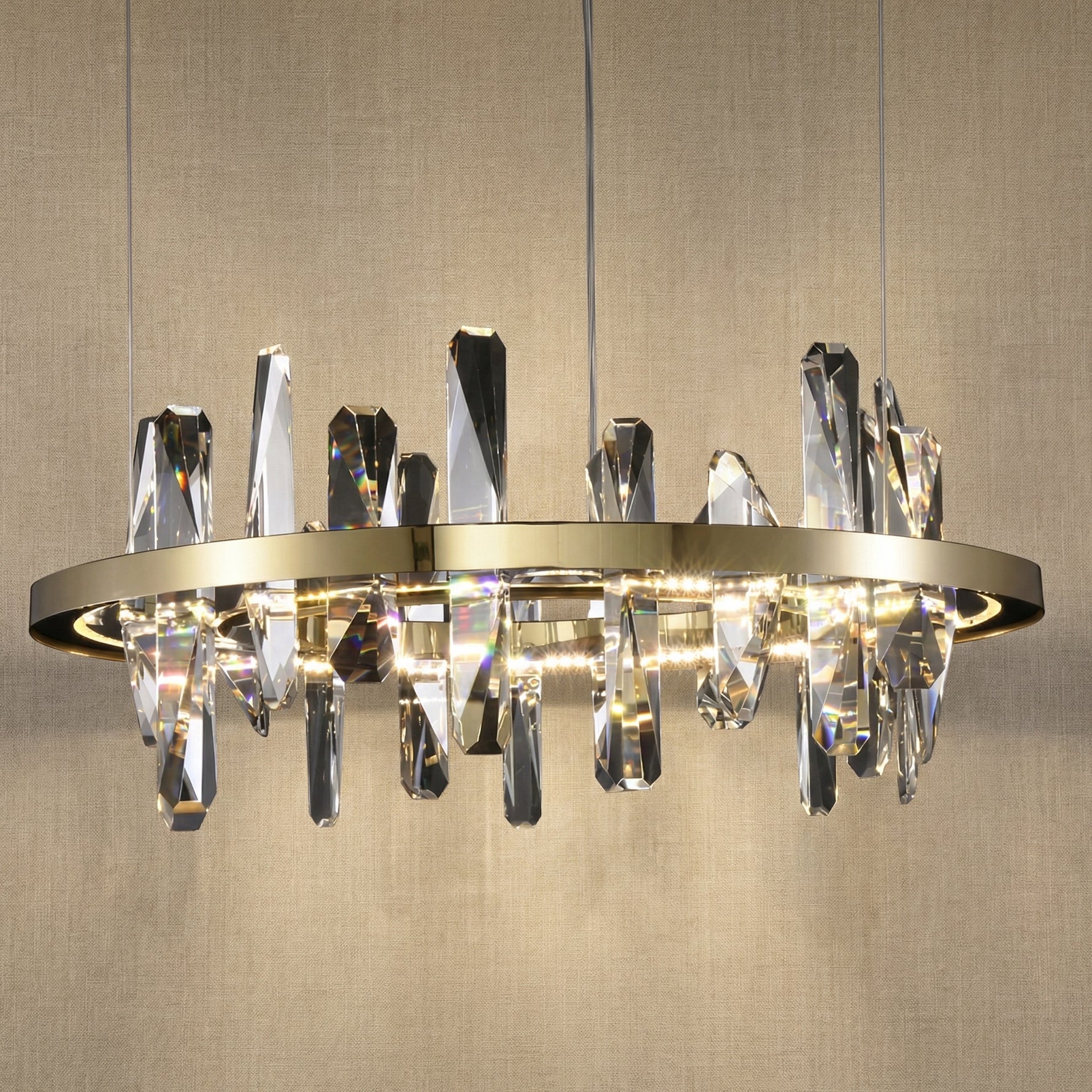 Yiosi Series Crystal Pendant Light Style E - 24" (Dia 600mm)