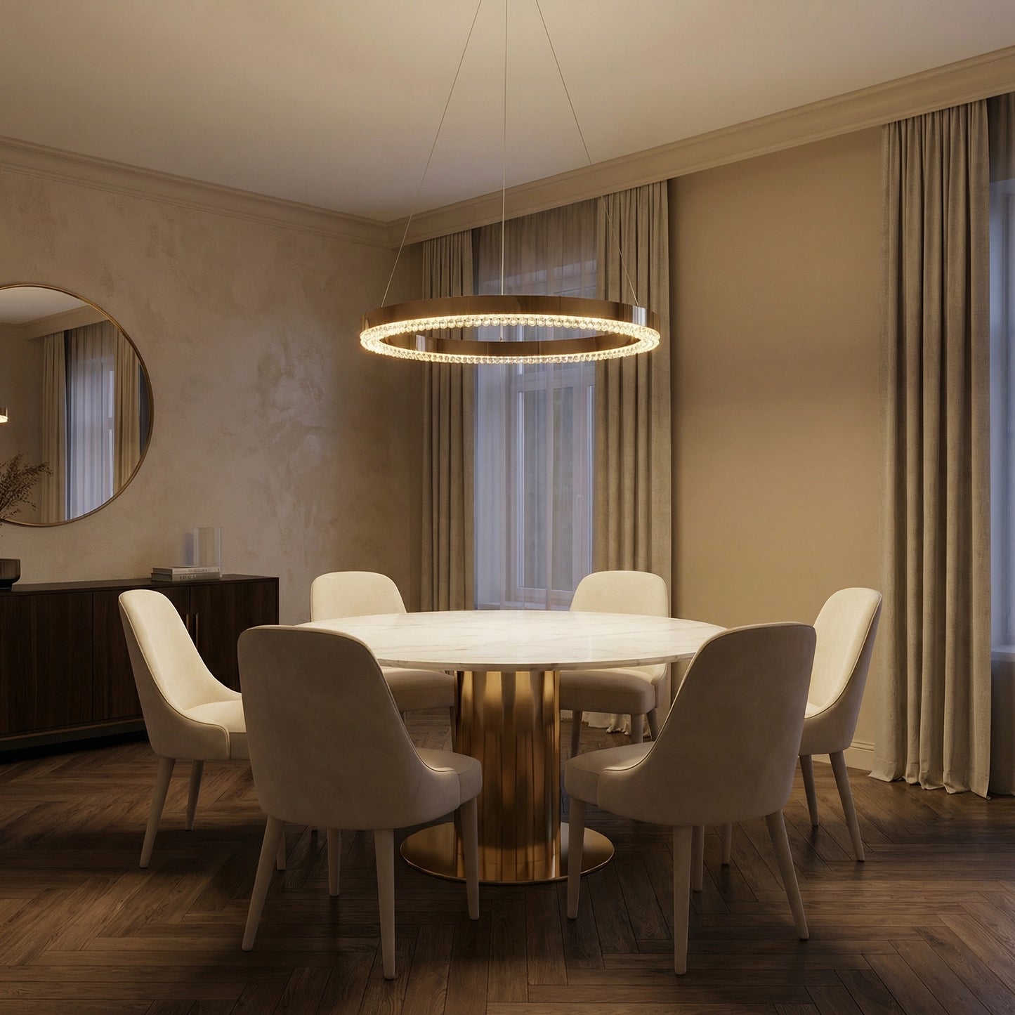 Yiosi Series Crystal Pendant Light Style F - scene-1