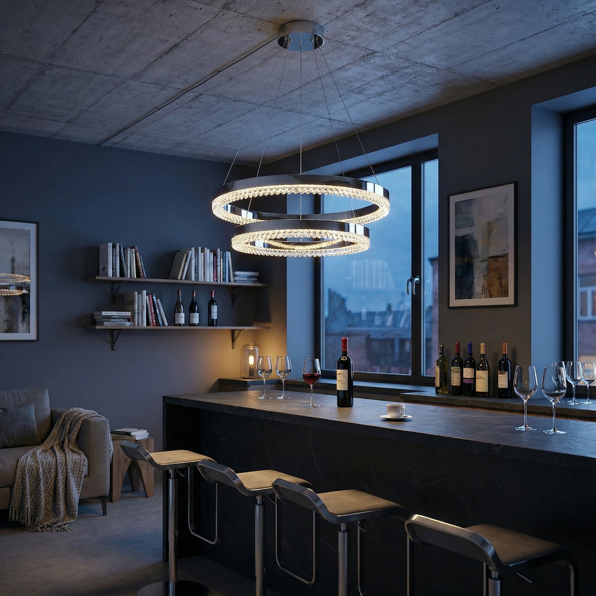 Yiosi Series Crystal Pendant Light Style G - scene-3