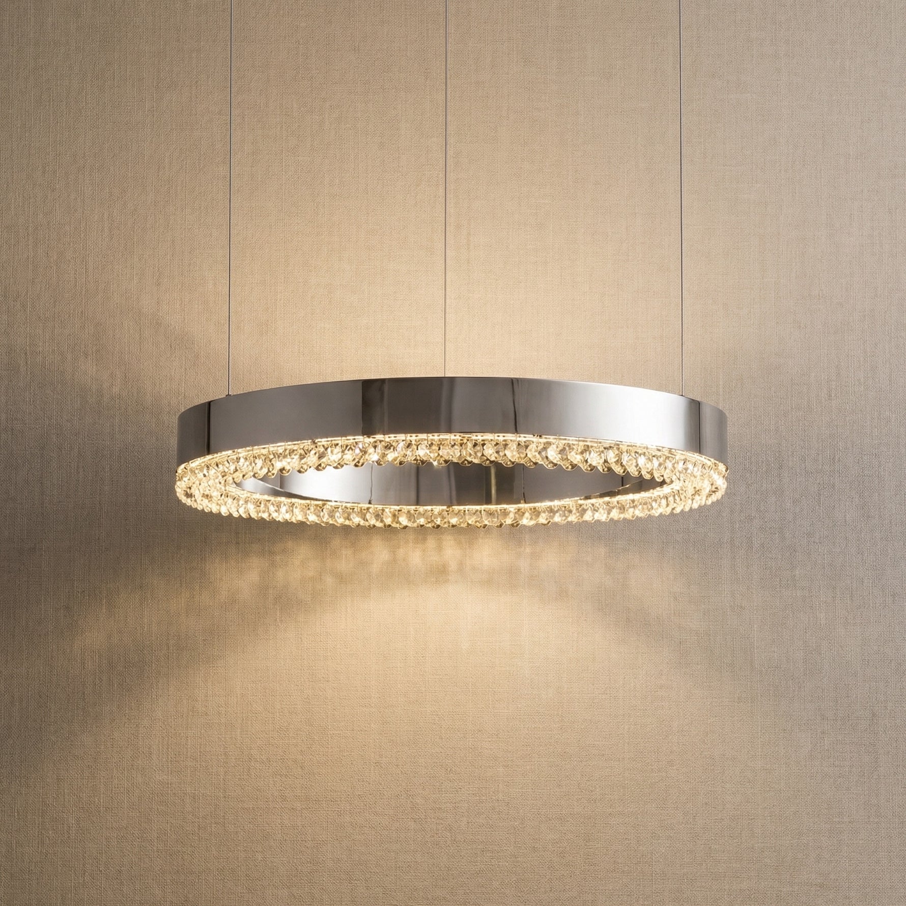 Yiosi Series Crystal Pendant Light Style H - Mirror Chrome Chrome A