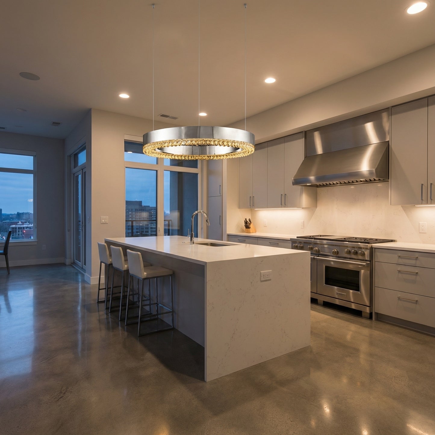 Yiosi Series Crystal Pendant Light Style H - scene-1