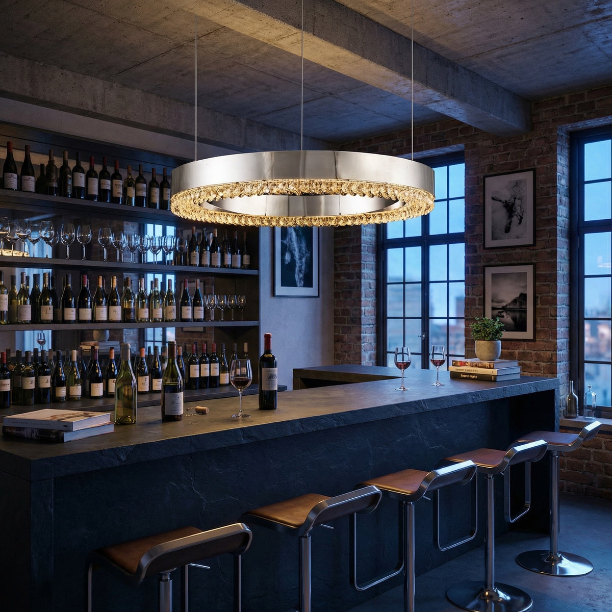 Yiosi Series Crystal Pendant Light Style H - scene-3