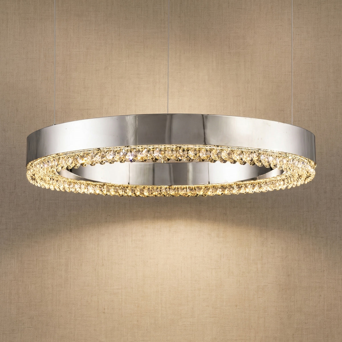Yiosi Series Crystal Pendant Light Style H - Mirror Chrome Chrome B