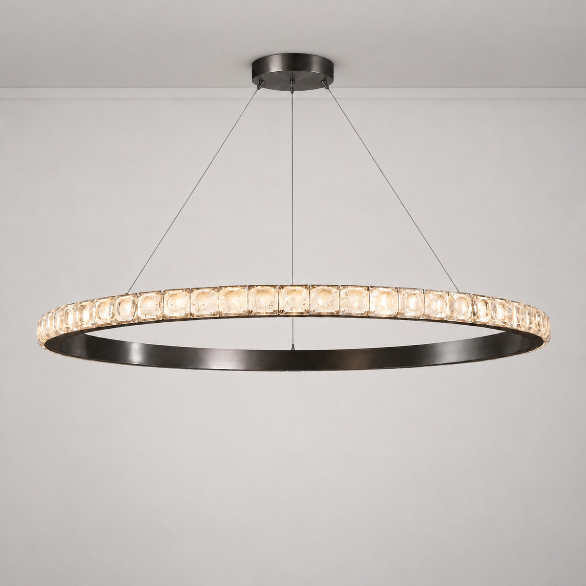 Drake Single-Ring Crystal Chandelier