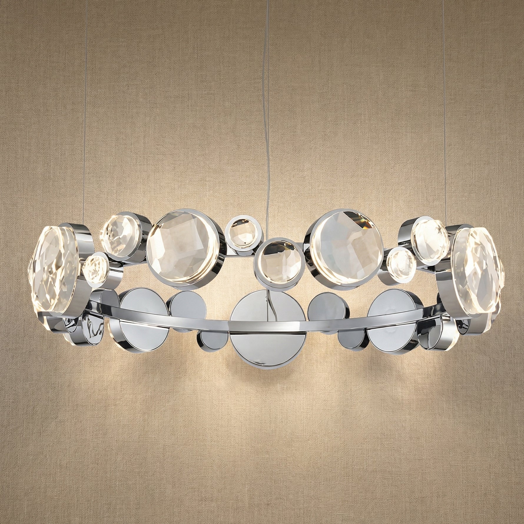Yiosi Series Crystal Pendant Light Style K - 31" (Dia 780mm)