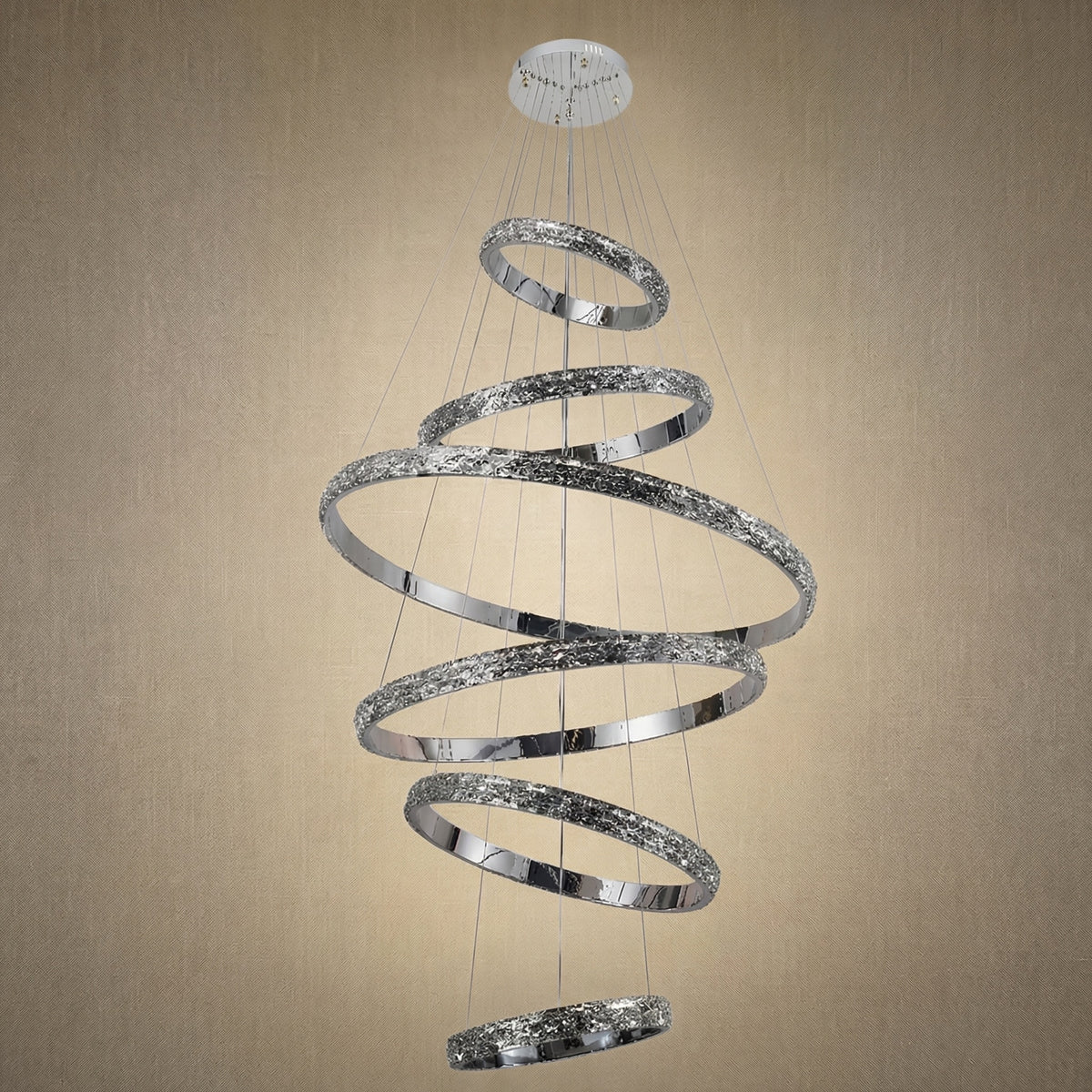 Yiosi Series Crystal Pendant Light Style L - dark