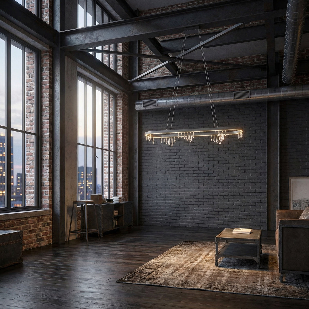 Yiosi Series Crystal Pendant Light Style M - scene-2