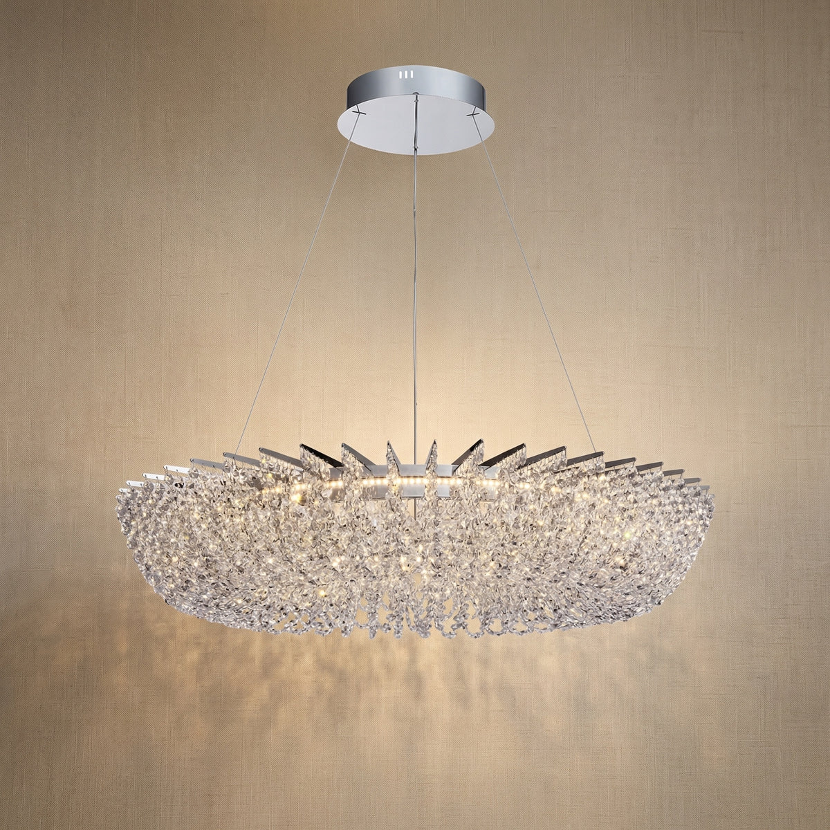 Yiosi Series Crystal Pendant Light Style O - 39" (Dia 1000mm)
