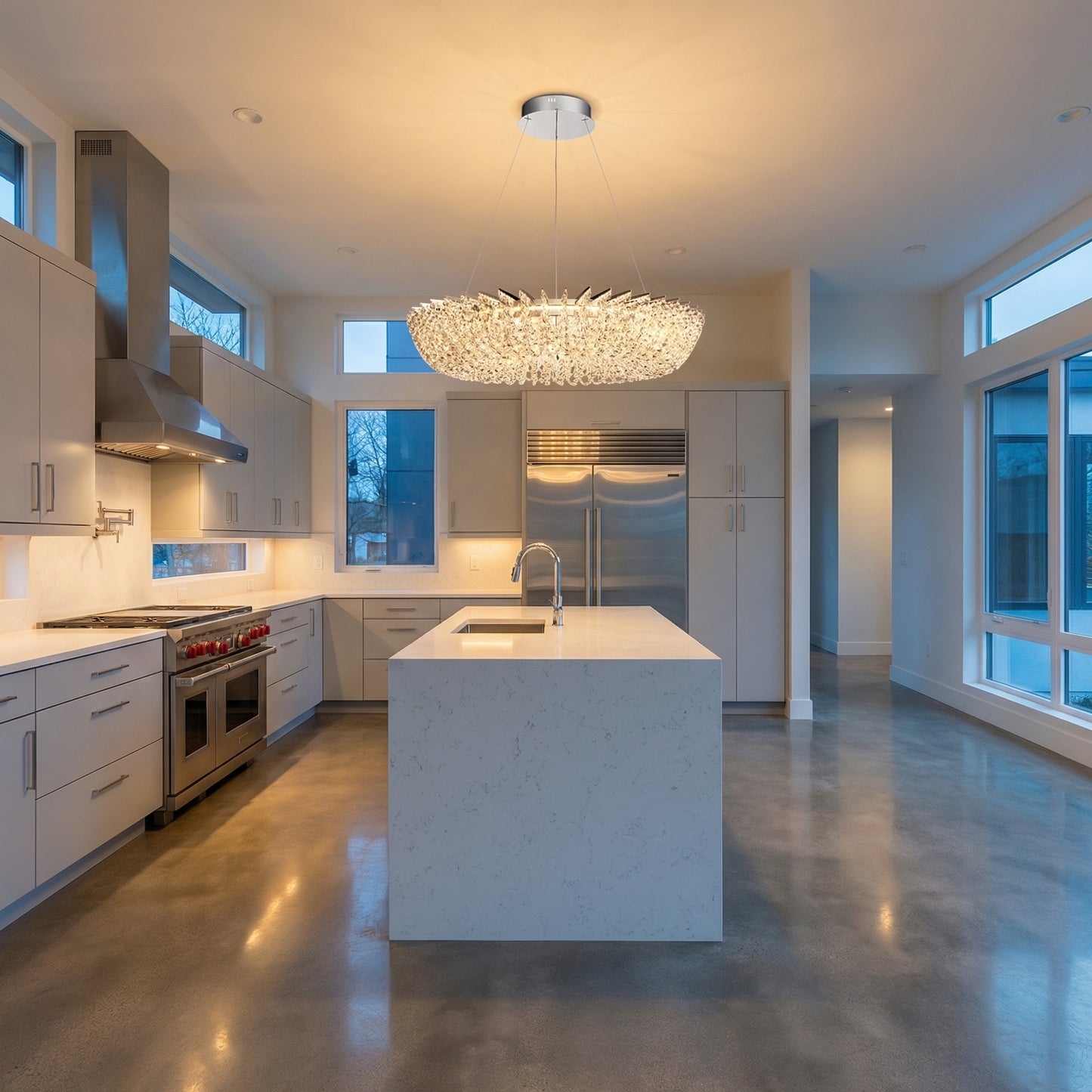 Yiosi Series Crystal Pendant Light Style O - scene-1