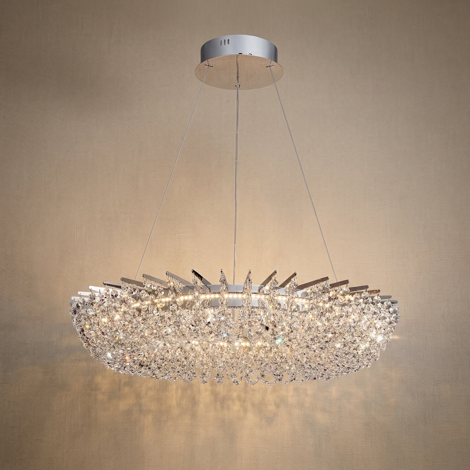 Yiosi Series Crystal Pendant Light Style O - 31" (Dia 800mm)