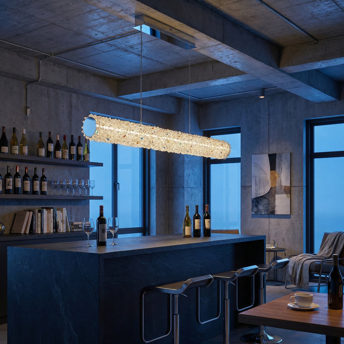Yiosi Series Crystal Pendant Light Style P - scene-3