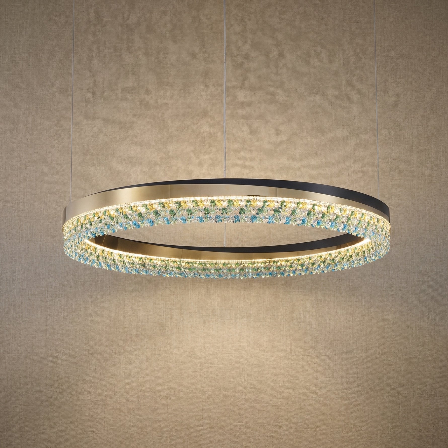 Yiosi Series Crystal Pendant Light Style Q - 39" (Dia 1000mm)