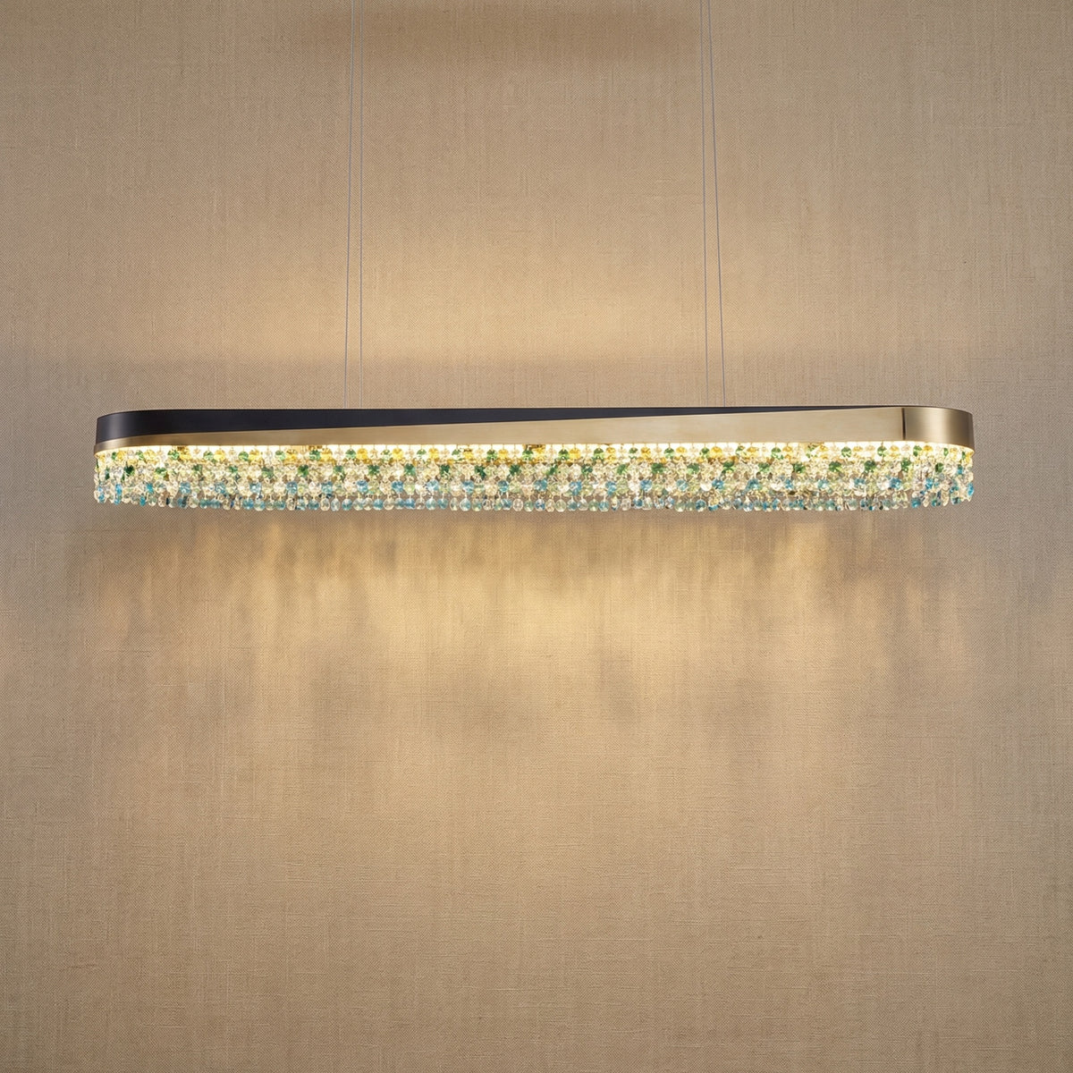 Yiosi Series Crystal Pendant Light Style Q - 47" Linear (L1200mm)