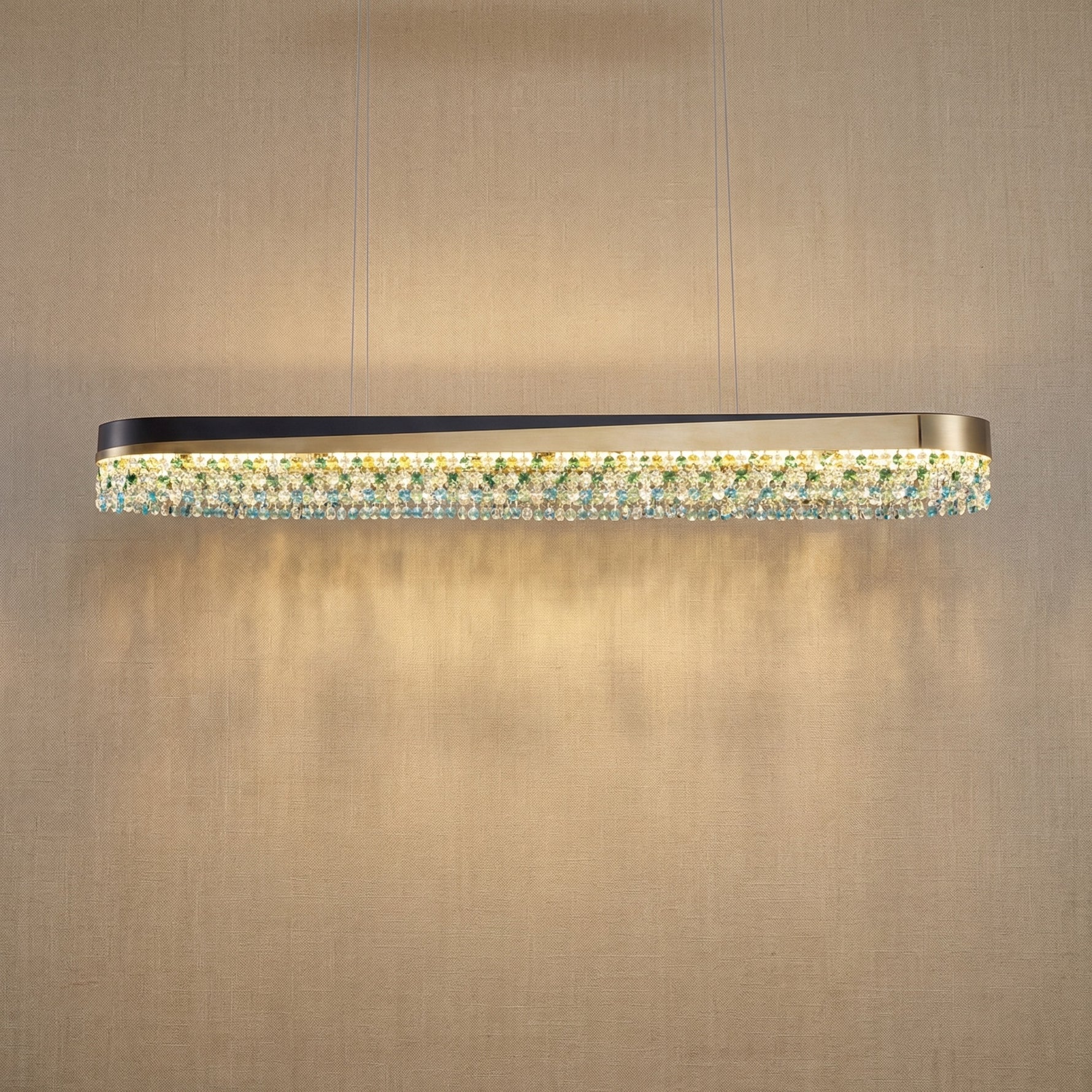 Yiosi Series Crystal Pendant Light Style Q - 47" Linear (L1200mm)