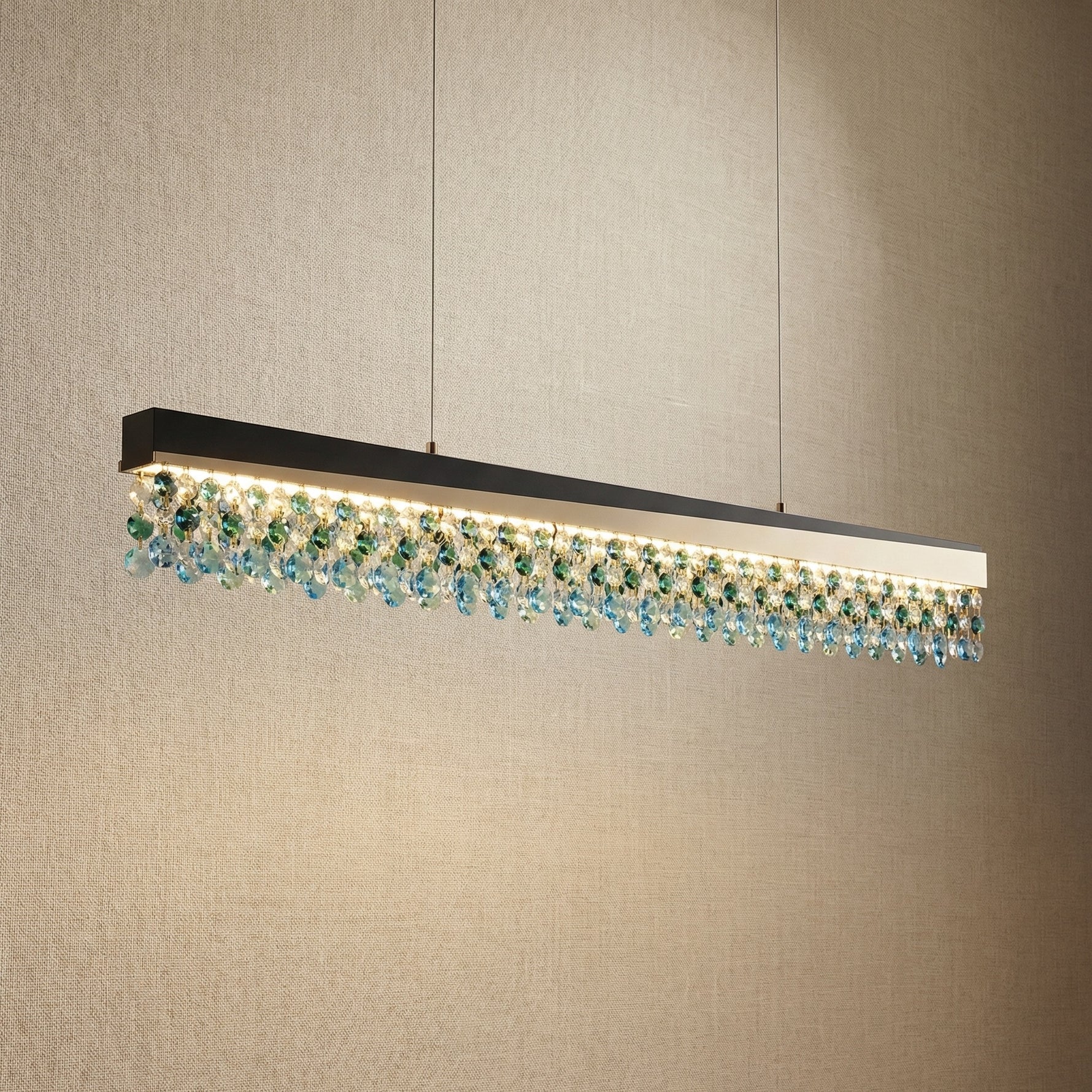 Yiosi Series Crystal Pendant Light Style Q - 50" Linear (L1270mm)