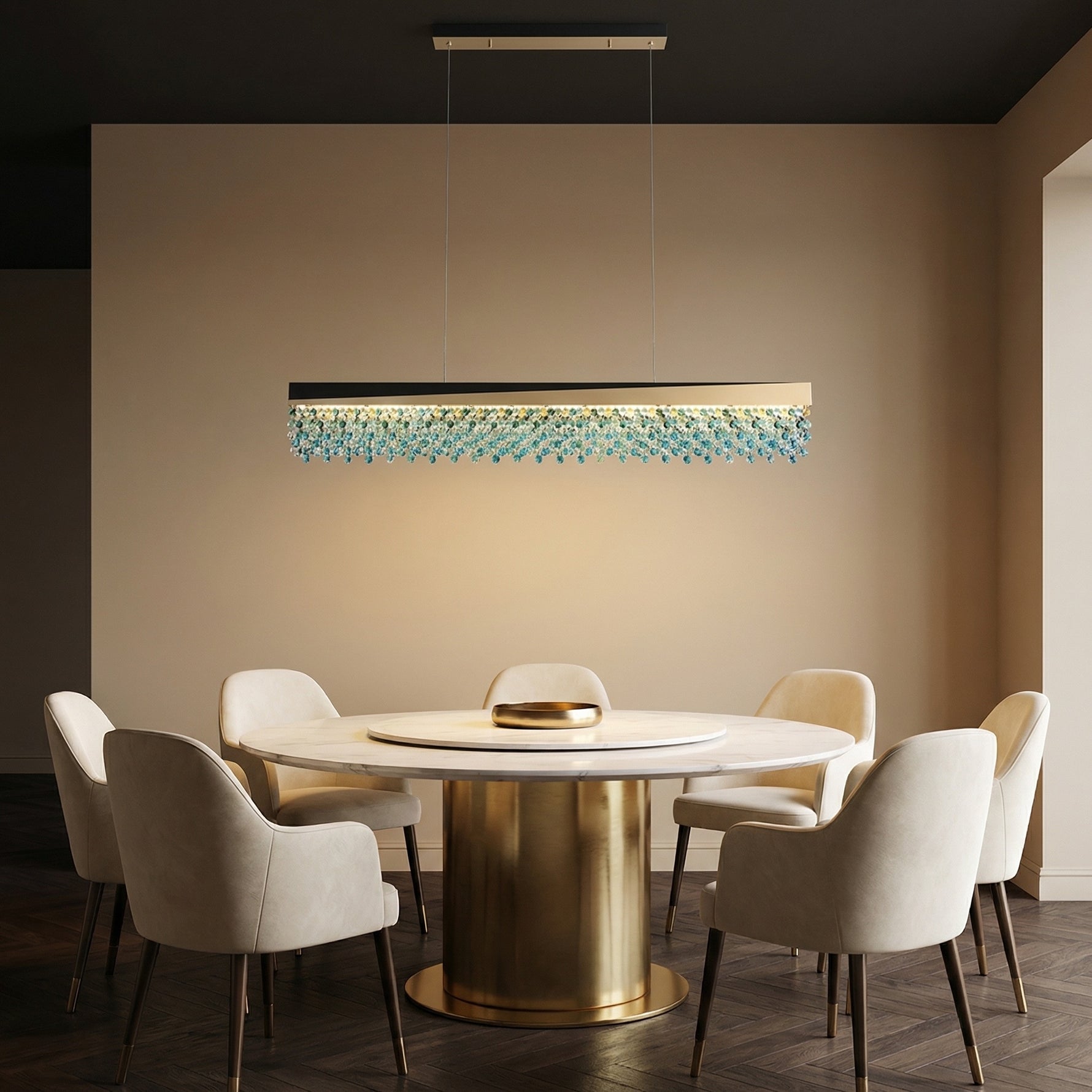 Yiosi Series Crystal Pendant Light Style Q - scene-1