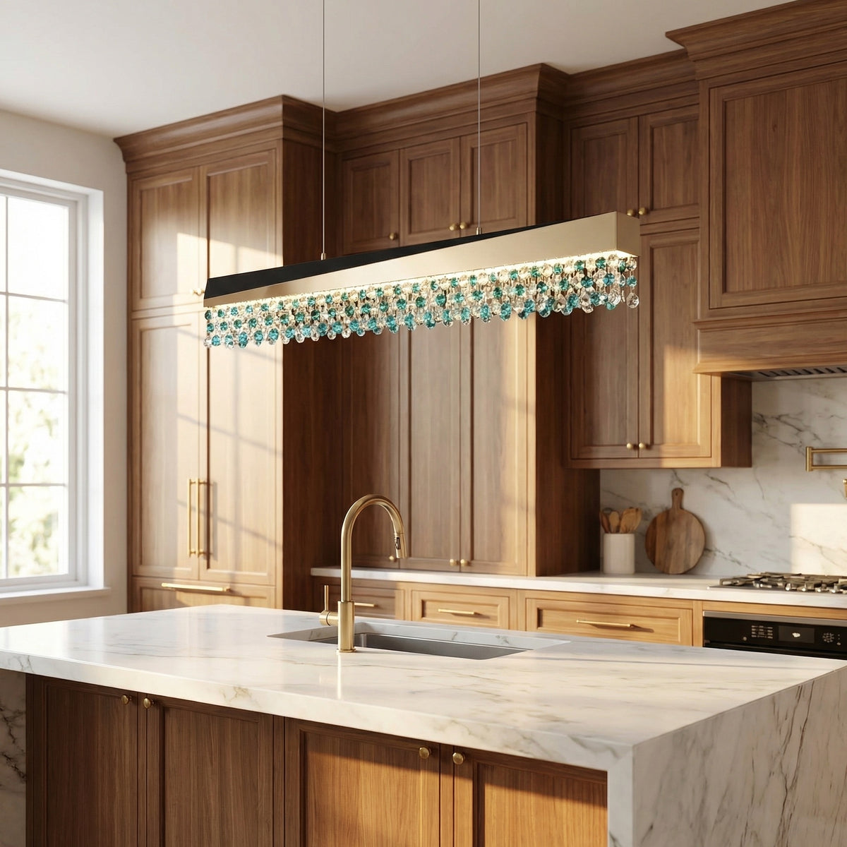 Yiosi Series Crystal Pendant Light Style Q - scene-2