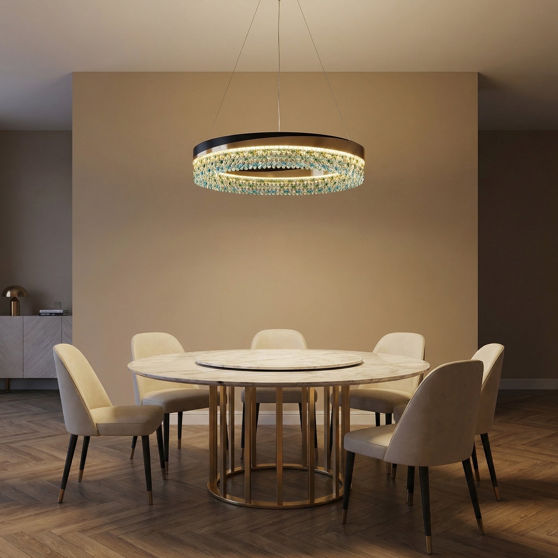 Yiosi Series Crystal Pendant Light Style Q - scene-1