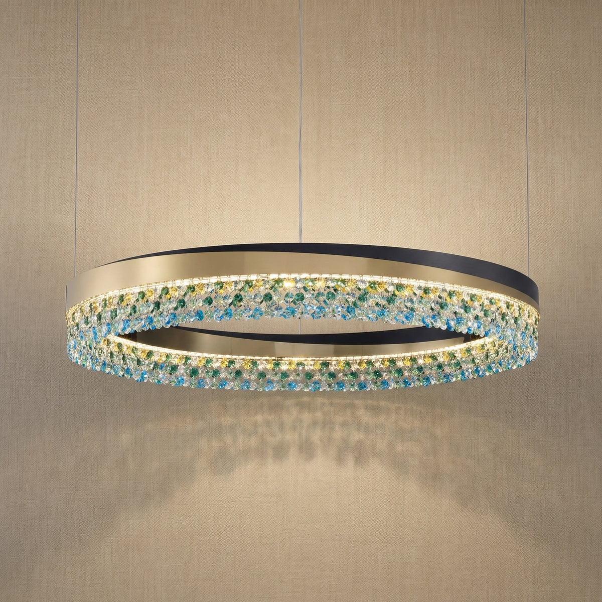 Yiosi Series Crystal Pendant Light Style Q - 31" (Dia 800mm)