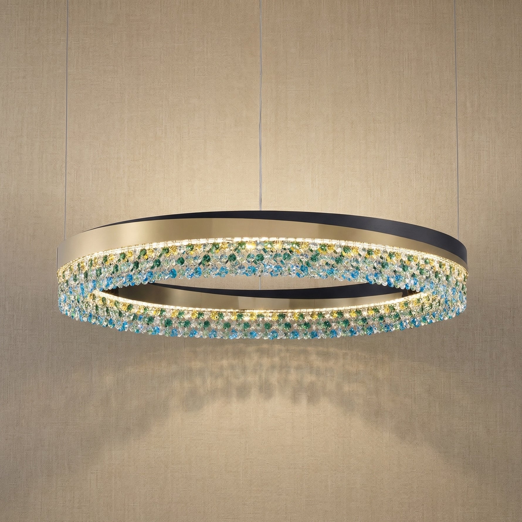 Yiosi Series Crystal Pendant Light Style Q - 31" (Dia 800mm)