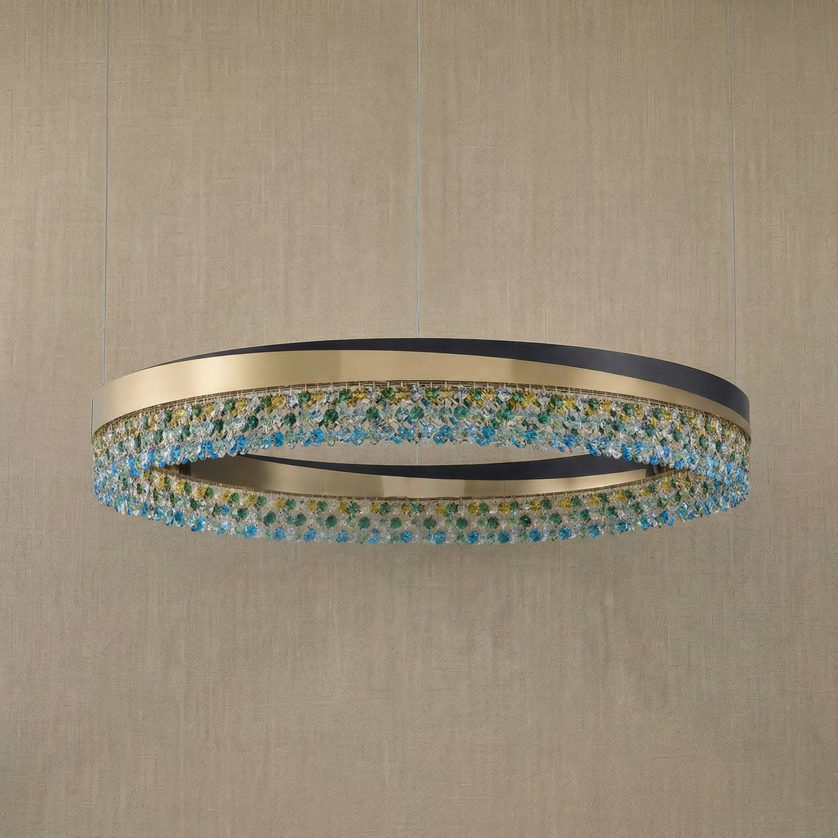 Yiosi Series Crystal Pendant Light Style Q - dark