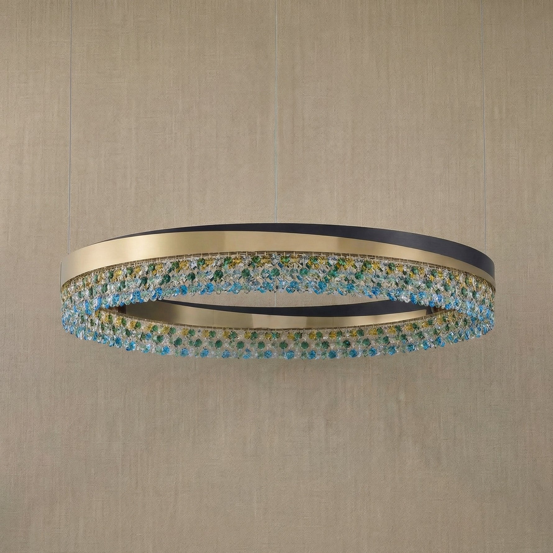 Yiosi Series Crystal Pendant Light Style Q - dark