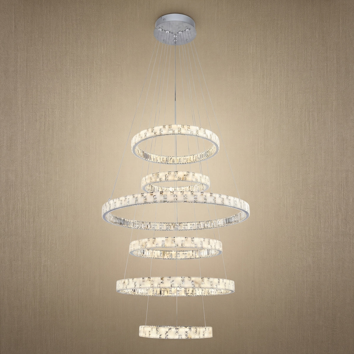 Yiosi Series Crystal Pendant Light Style S - 22" (Dia 570mm)
